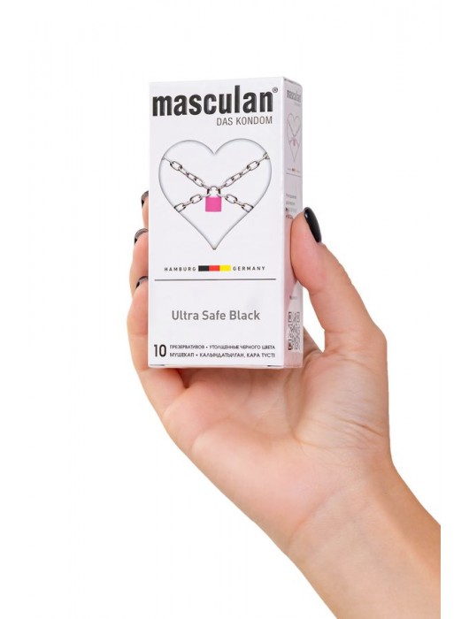 Ультрапрочные презервативы Masculan Ultra Safe Black - 10 шт. - Masculan - купить с доставкой в Москве