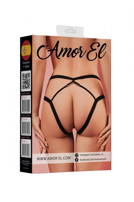 Кружевные трусики с доступом и завышенной посадкой - Amor El купить с доставкой