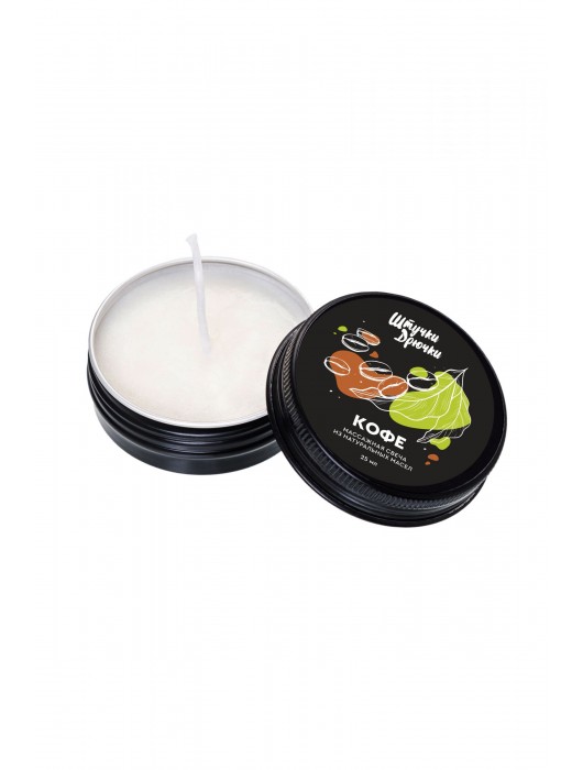 Массажная свеча «Кофе» - 25 мл. - Штучки-дрючки - купить с доставкой в Москве