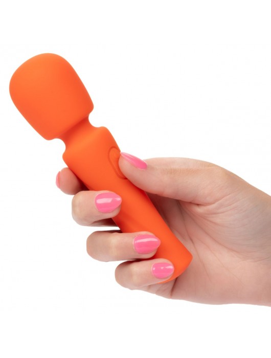 Оранжевый вибромассажер Stella Liquid Silicone Mini Massager - 14,5 см. - California Exotic Novelties