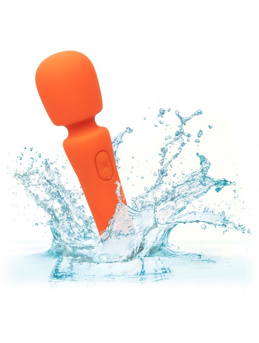 Оранжевый вибромассажер Stella Liquid Silicone Mini Massager - 14,5 см. - California Exotic Novelties