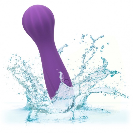 Фиолетовый вибромассажер Stella Liquid Silicone “O” Wand - 17,75 см. - California Exotic Novelties