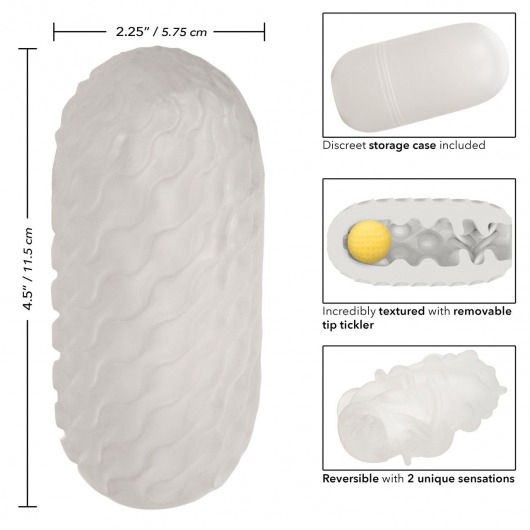 Двусторонний мастурбатор с желтым стимулирующим шариком Reversible Squishy Ball Stroker - California Exotic Novelties - в Москве купить с доставкой