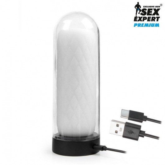 Оригинальный мастурбатор в колбе с нагревом - Sex Expert - в Москве купить с доставкой