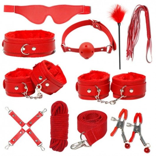 Красный БДСМ-набор «Оки-Чпоки» из 11 предметов - Сима-Ленд - купить с доставкой в Москве