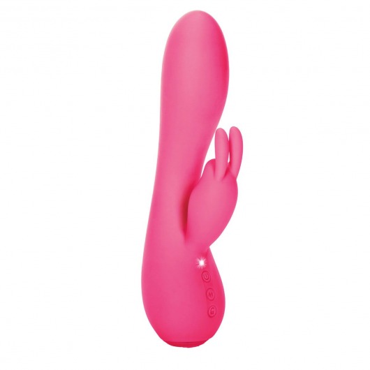 Перезаряжаемый розовый вибромассажер Petite Rabbit - 21 см. - California Exotic Novelties