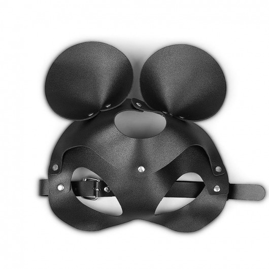 Пикантная черная маска «Озорная мышка» с заклепками - Сима-Ленд - купить с доставкой в Москве