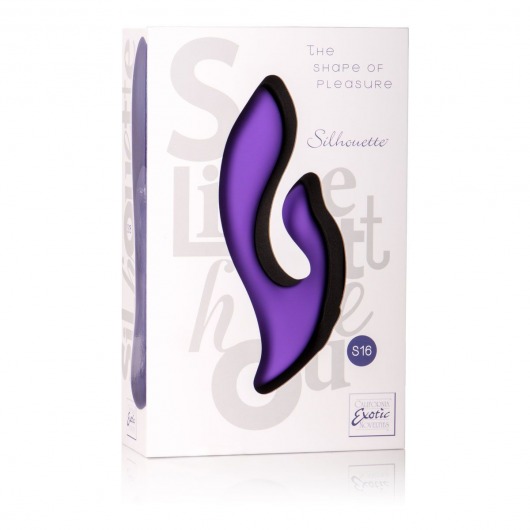 Двойной фиолетовый вибромассажер Silhouette S16 - California Exotic Novelties