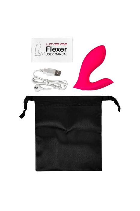 Розовый вибратор в трусики Flexer для стимуляции точки G - Lovense
