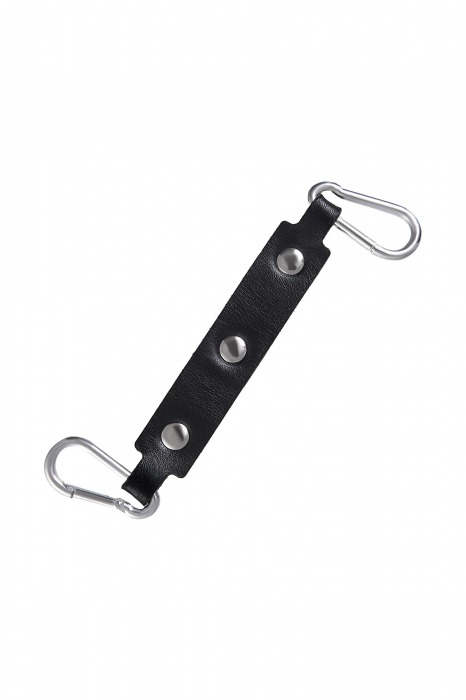 Черные кожаные однослойные оковы с контрастной строчкой - Pecado - купить с доставкой в Москве