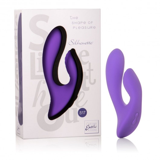 Фиолетовый перезаряжаемый вибратор со стимуляцией клитора Silhouette S17 - California Exotic Novelties