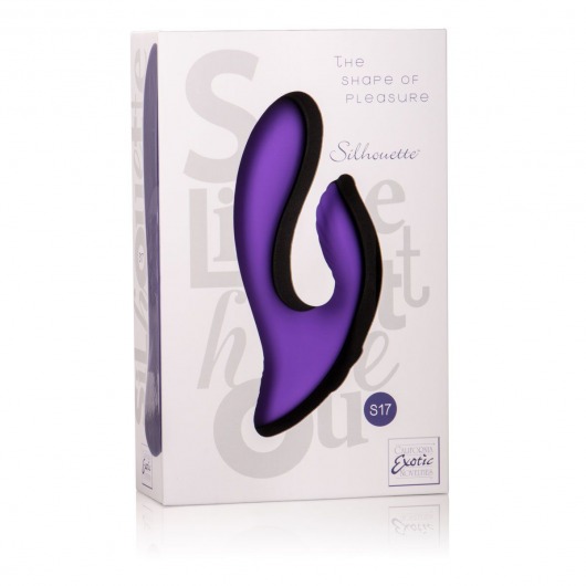 Фиолетовый перезаряжаемый вибратор со стимуляцией клитора Silhouette S17 - California Exotic Novelties