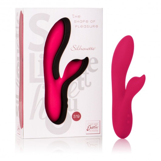 Красный вибромассажер с лепестком для стимуляции клитора Silhouette S19 - California Exotic Novelties