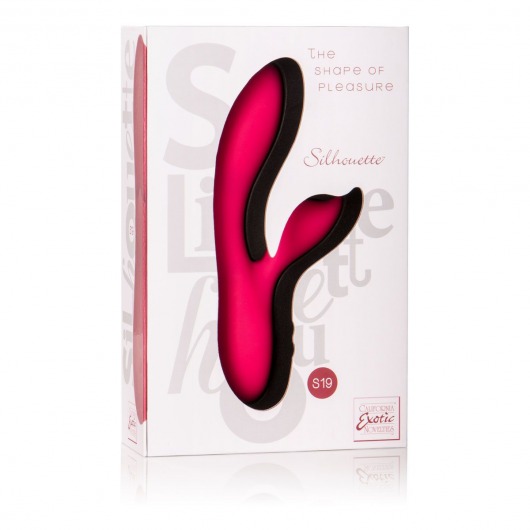 Красный вибромассажер с лепестком для стимуляции клитора Silhouette S19 - California Exotic Novelties