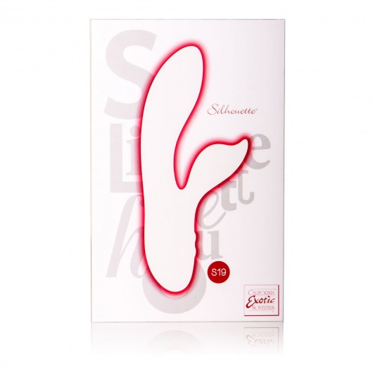 Красный вибромассажер с лепестком для стимуляции клитора Silhouette S19 - California Exotic Novelties