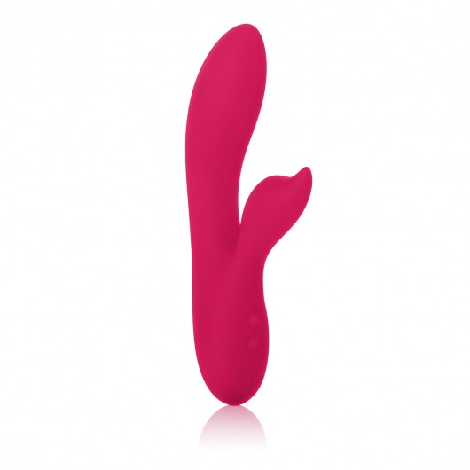 Красный вибромассажер с лепестком для стимуляции клитора Silhouette S19 - California Exotic Novelties