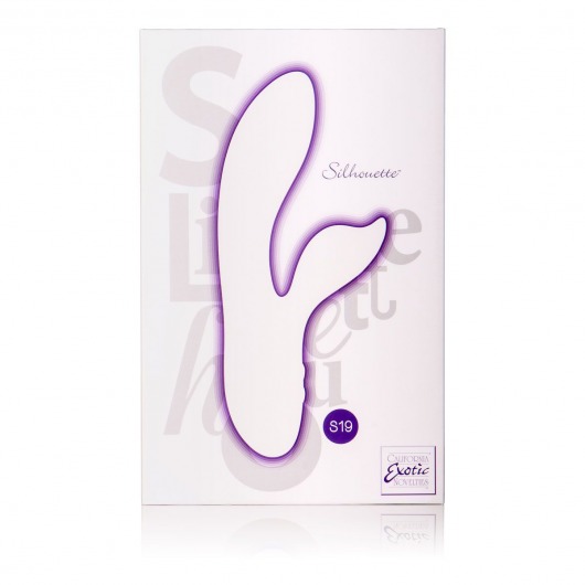 Фиолетовый вибромассажер с лепестком для стимуляции клитора Silhouette S19 - California Exotic Novelties