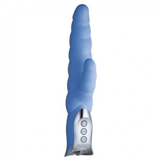 Голубой вибромассажер с ротацией Regal - 26,5 см. - Vibe Therapy