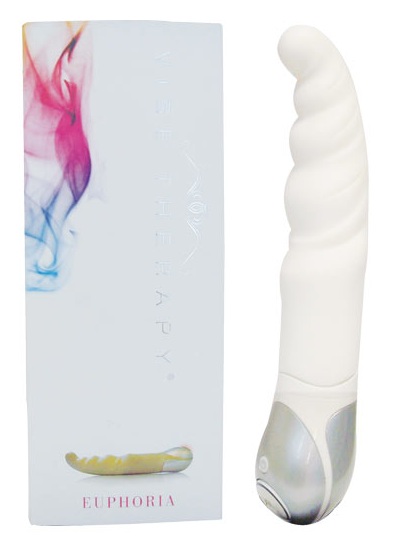Белый вибромассажер EUPHORIA VIBE THERAPY - 23,5 см. - Vibe Therapy
