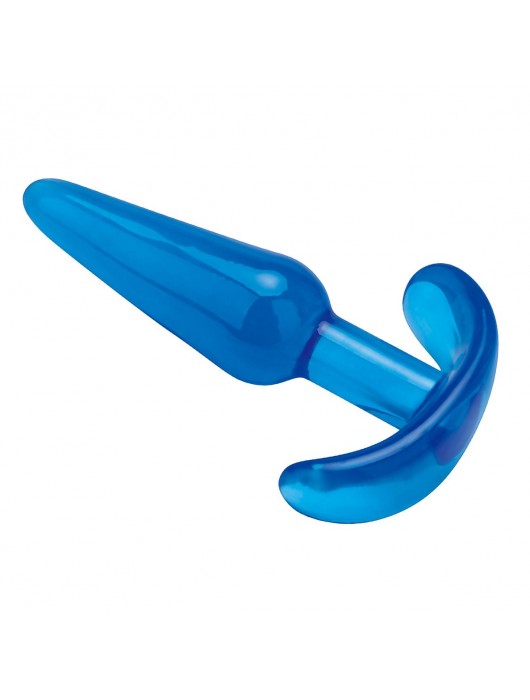 Голубая анальная пробка Slim Tapered Butt Plug - 10,8 см. - BlueLine