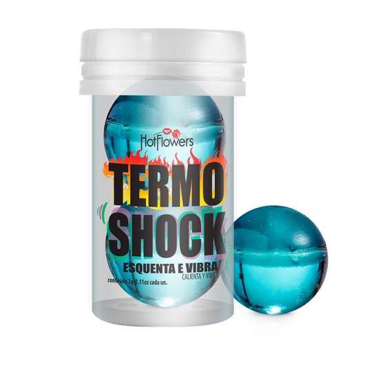 Интимный гель Termo Shock Hot Ball с разогревающе-покалывающим эффектом (2 шарика по 3 гр.) - HotFlowers - купить с доставкой в Москве