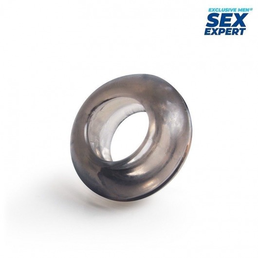 Дымчатое круглое эрекционное кольцо-пончик - Sex Expert - в Москве купить с доставкой