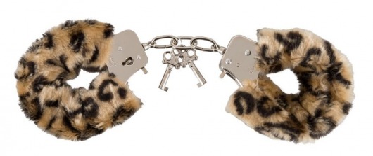 Леопардовые меховые наручники Love Cuffs Leo - Orion - купить с доставкой в Москве