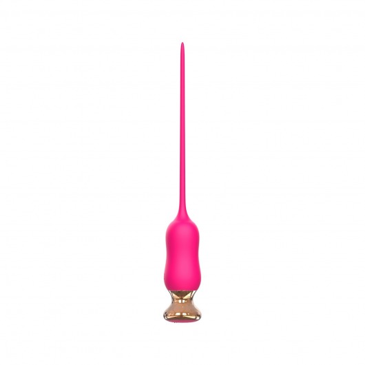 Розовый тонкий стимулятор Nipple Vibrator - 23 см. - I-MOON - купить с доставкой в Москве