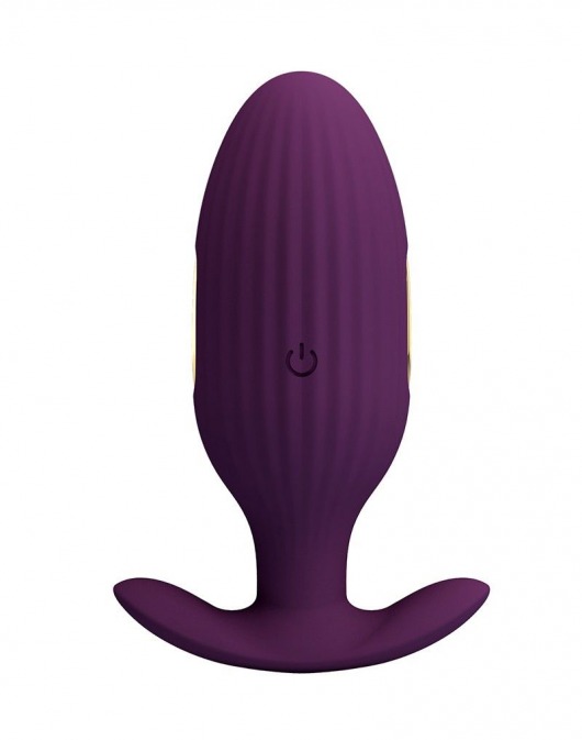 Фиолетовая анальная вибропробка с электростимуляцией Jefferson - 9,2 см. - Baile - купить с доставкой в Москве