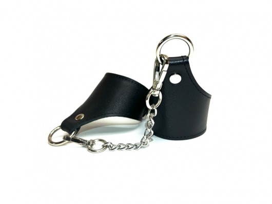 Черные гладкие кожаные наручники Black Phoenix - БДСМ Арсенал - купить с доставкой в Москве