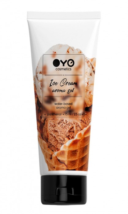 Лубрикант на водной основе OYO Aroma Gel Ice Cream с ароматом пломбира - 75 мл. - OYO - купить с доставкой в Москве