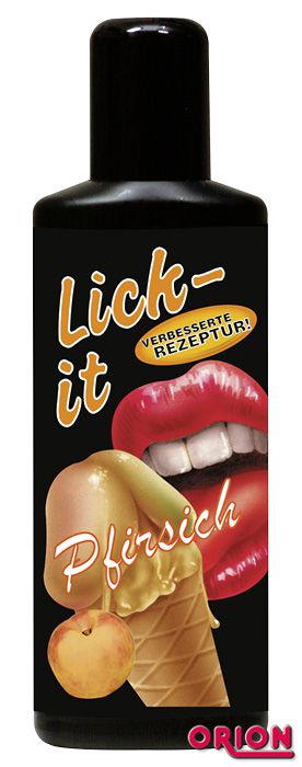 Съедобная смазка Lick It со вкусом персика - 100 мл. - Orion - купить с доставкой в Москве