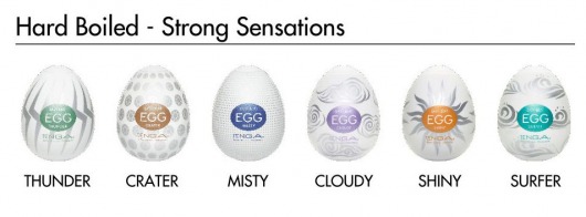 Набор из 6 мастурбаторов Tenga EGG Regular Strength с различным рельефом - Tenga - в Москве купить с доставкой