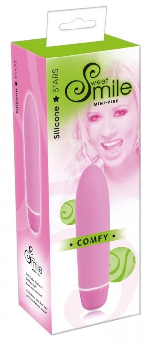 Розовый вибратор Smile Mini Comfy - 13 см. - Orion
