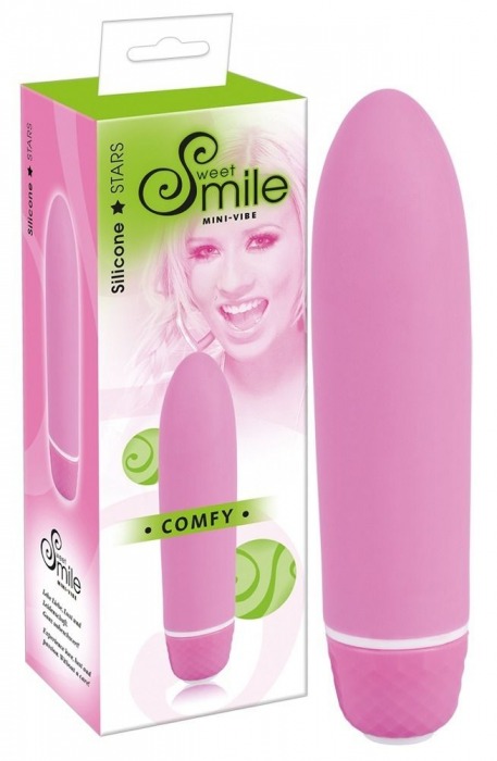 Розовый вибратор Smile Mini Comfy - 13 см. - Orion