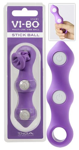 Фиолетовый вибратор VI-BO STICK BALL - 12,9 см. - Tenga