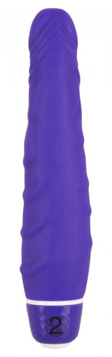 Фиолетовый вибратор-реалистик Vibra Lotus - 16 см. - Orion