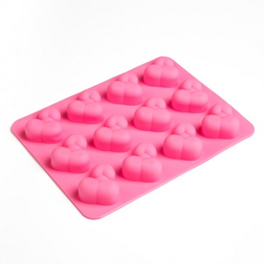 Ярко-розовая силиконовая форма для льда с фаллосами - Сима-Ленд - купить с доставкой в Москве