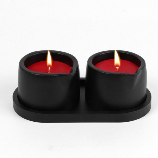 Набор из 2 низкотемпературных свечей для БДСМ «Оки-Чпоки» с ароматом земляники - Сима-Ленд - купить с доставкой в Москве