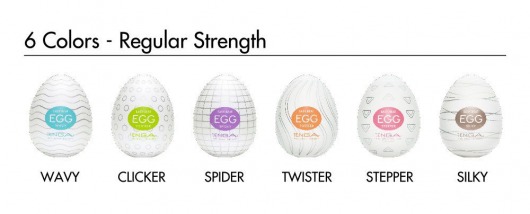Набор из 6 мастурбаторов-яиц Tenga EGG Strong Sensations с различными рельефом - Tenga - в Москве купить с доставкой