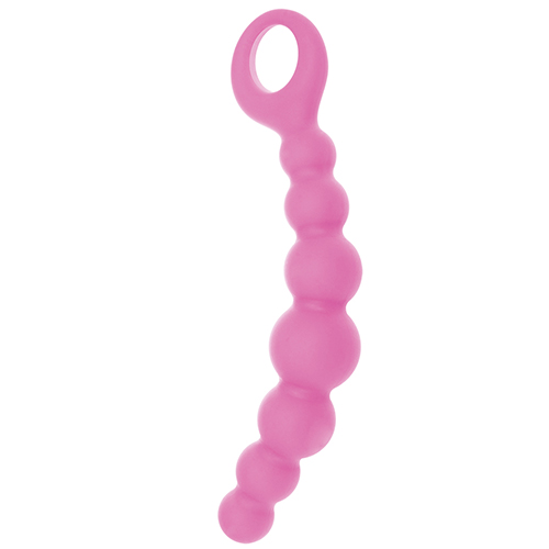 Розовая анальная цепочка CATERPILL-ASS SILICONE PINK - 19,5 см. - Toyz4lovers