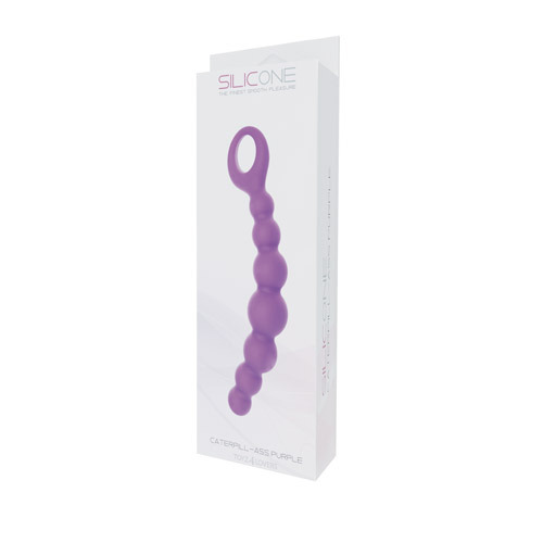 Фиолетовая анальная цепочка CATERPILL-ASS SILICONE PURPLE - 19,5 см. - Toyz4lovers