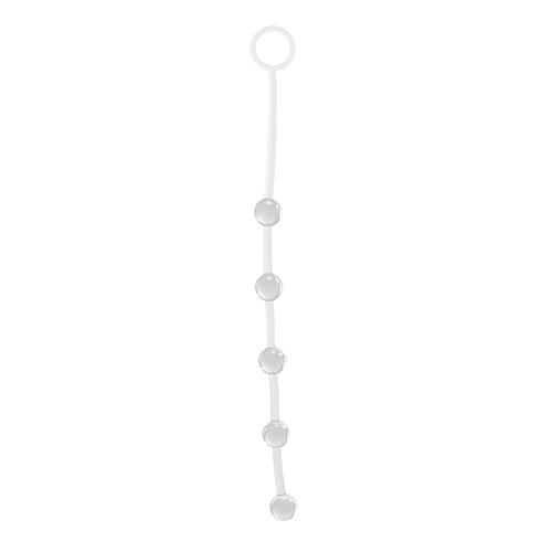 Прозрачная анальная цепочка с 5 шариками JAMMY JELLY ANAL 5 BEADS CRYSTALL - 38 см. - Toyz4lovers