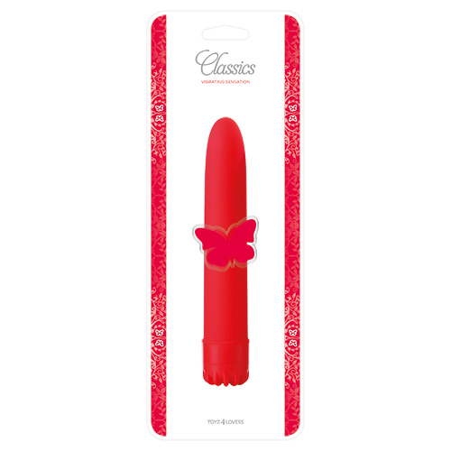 Классический красный вибратор CLASSIC VIBE RED LARGE - 20 см. - Toyz4lovers