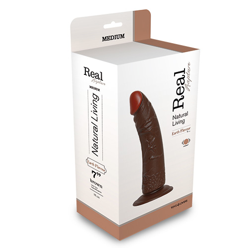Коричневый вибратор REALISTIC VIBRATOR REAL RAPTURE BROWN - 20,5 см. - Toyz4lovers