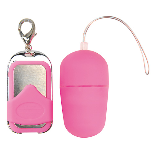 Розовое виброяичко с пультом ДУ VIBRATING EGG PLEASURE SHIVER MEDIUM - Toyz4lovers