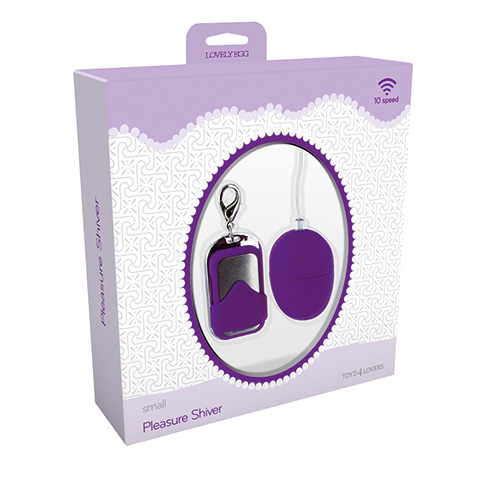 Фиолетовое виброяйцо с пультом ДУ VIBRATING EGG PLEASURE SHIVER SMALL - Toyz4lovers