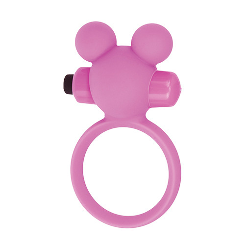 Розовое эрекционное виброкольцо TEDDY COCKRING SILICONE - Toyz4lovers - в Москве купить с доставкой