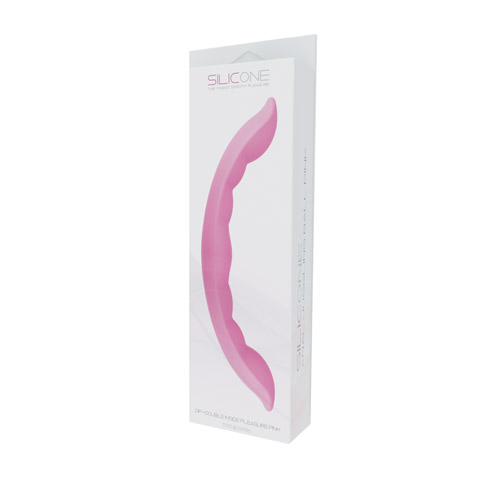 Розовый двусторонний фаллоимитатор DIP-DOUBLE INSIDE PLEASURE SILICONE - 30 см. - Toyz4lovers