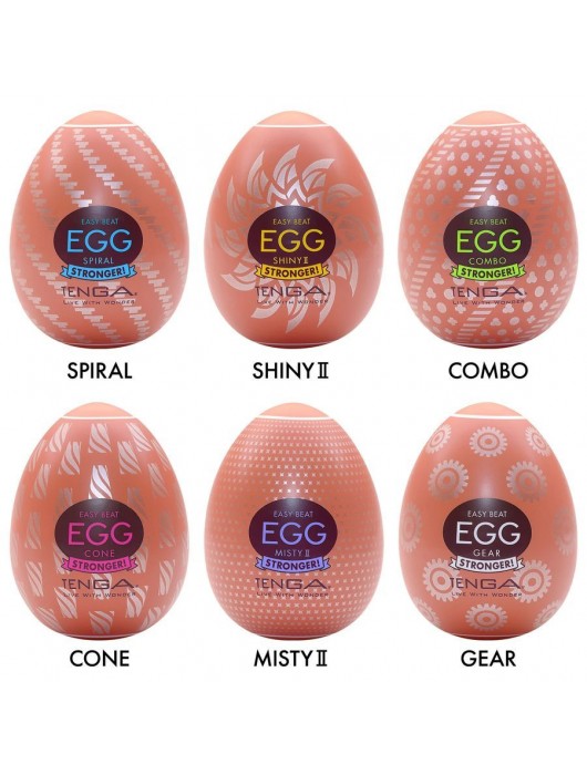 Набор из 6 мастурбаторов-яиц Tenga Egg Variety Pack V - Tenga - в Москве купить с доставкой